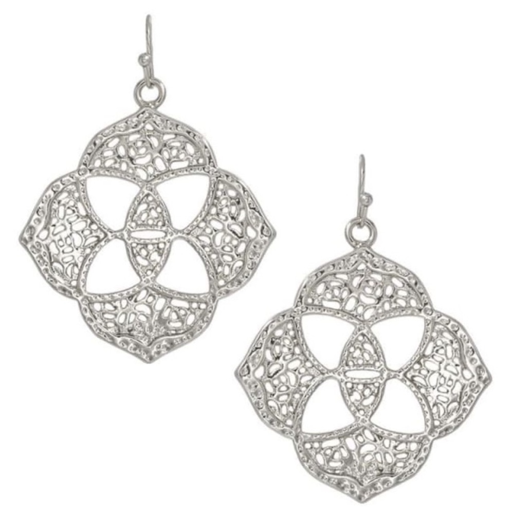 Kendra Scott Dawn Medallion Drop Earrings in Silver